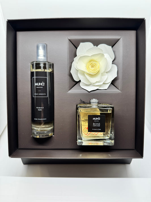 Cofanetto profumatore ambiente Rosa con Spray - Idee regalo Profumatore Muhà