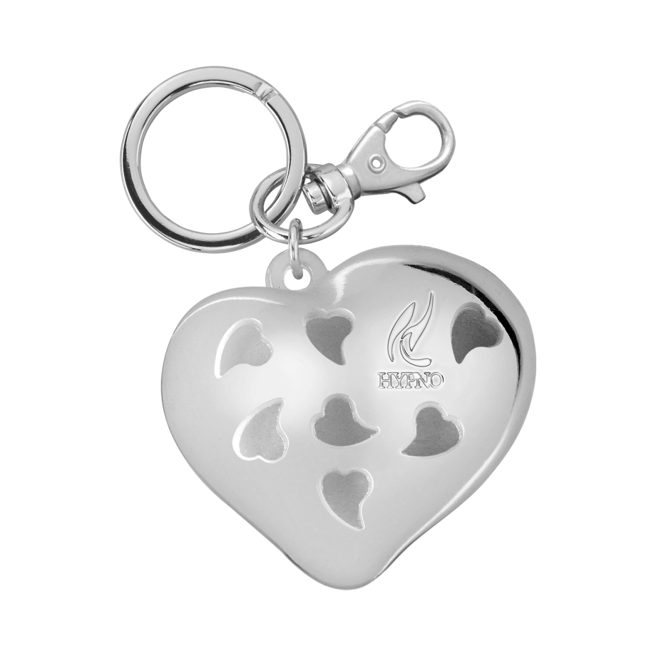Portachiavi profumato cuore argento Hypno Casa con confezione regalo, fragranza Cuore di Bergamotto, idea elegante e profumata da bettistyle.it