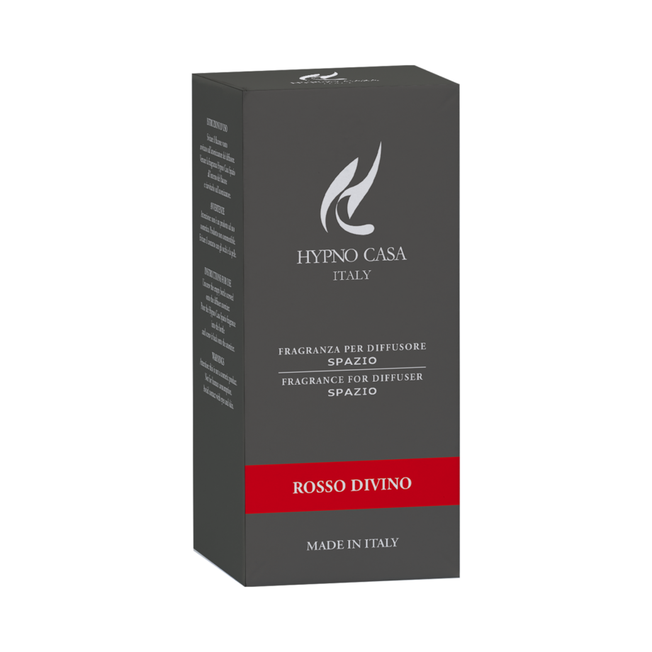 Ricarica per diffusore Hypno Casa Rosso Divino 100ml – profumo fruttato, floreale e vanigliato per ambienti eleganti