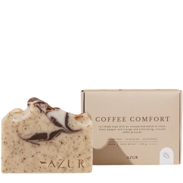 Sapone scrub naturale al caffè con pepe nero, arancia e cacao