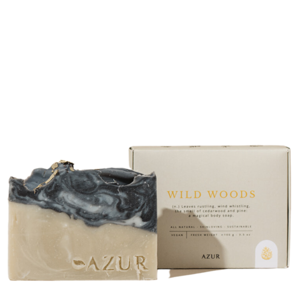 Sapone naturale Wild Woods con pino, cedro, carbone e argilla verde