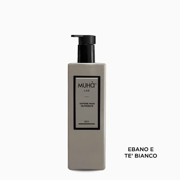 Sapone mani MUHÀ Ebano e Tè Bianco bionaturale profumato e idratante