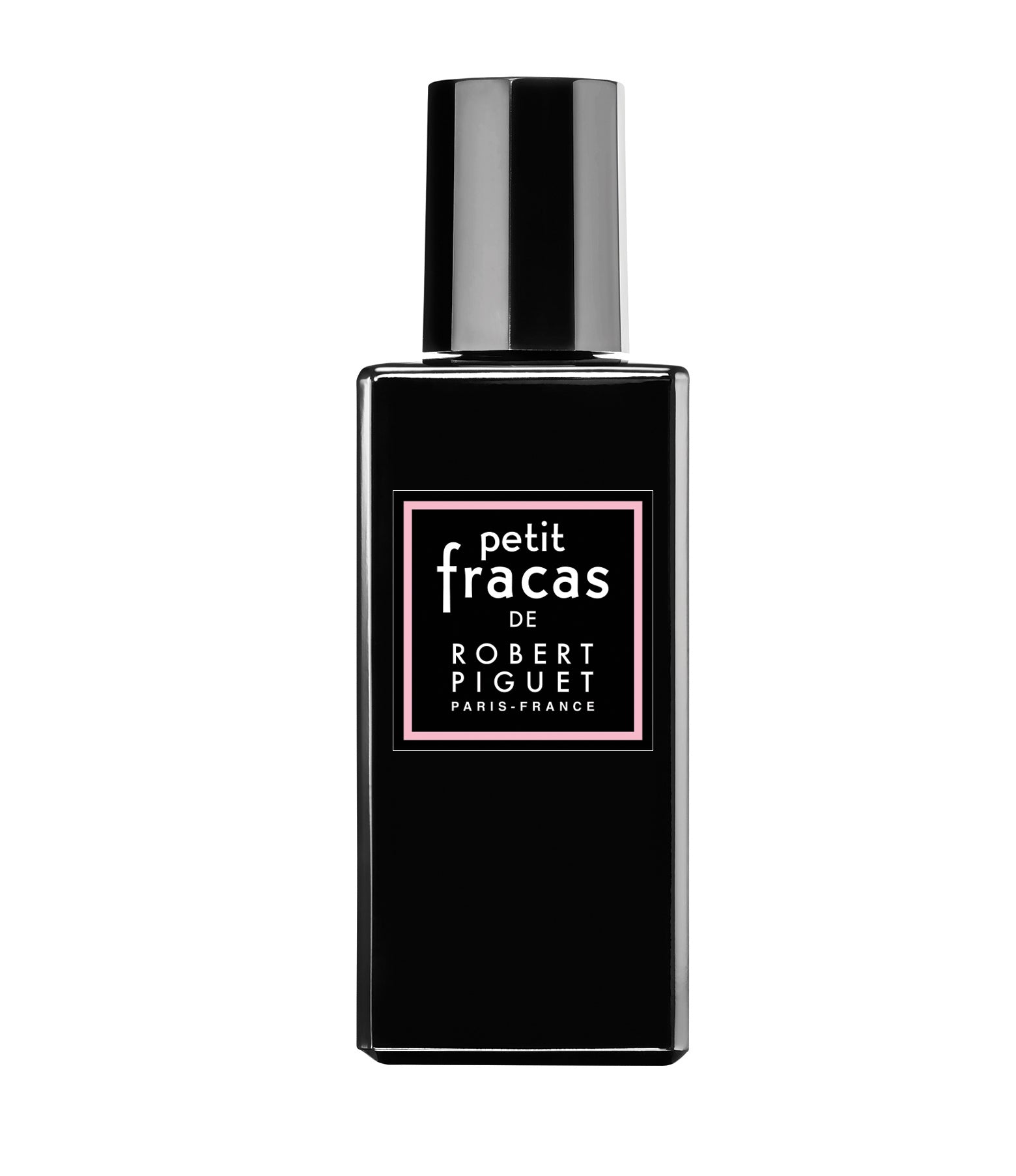 Flacone Petit Fracas Robert Piguet con fiori rosa, profumo fiorito e fruttato