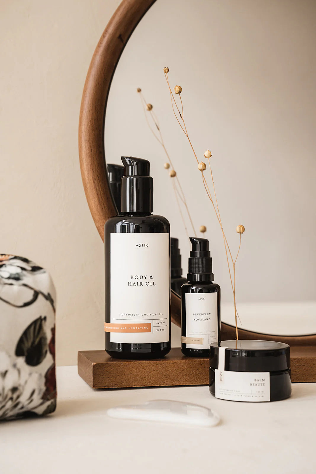 Olio naturale per corpo e capelli AZUR con squalano, idratante e profumato