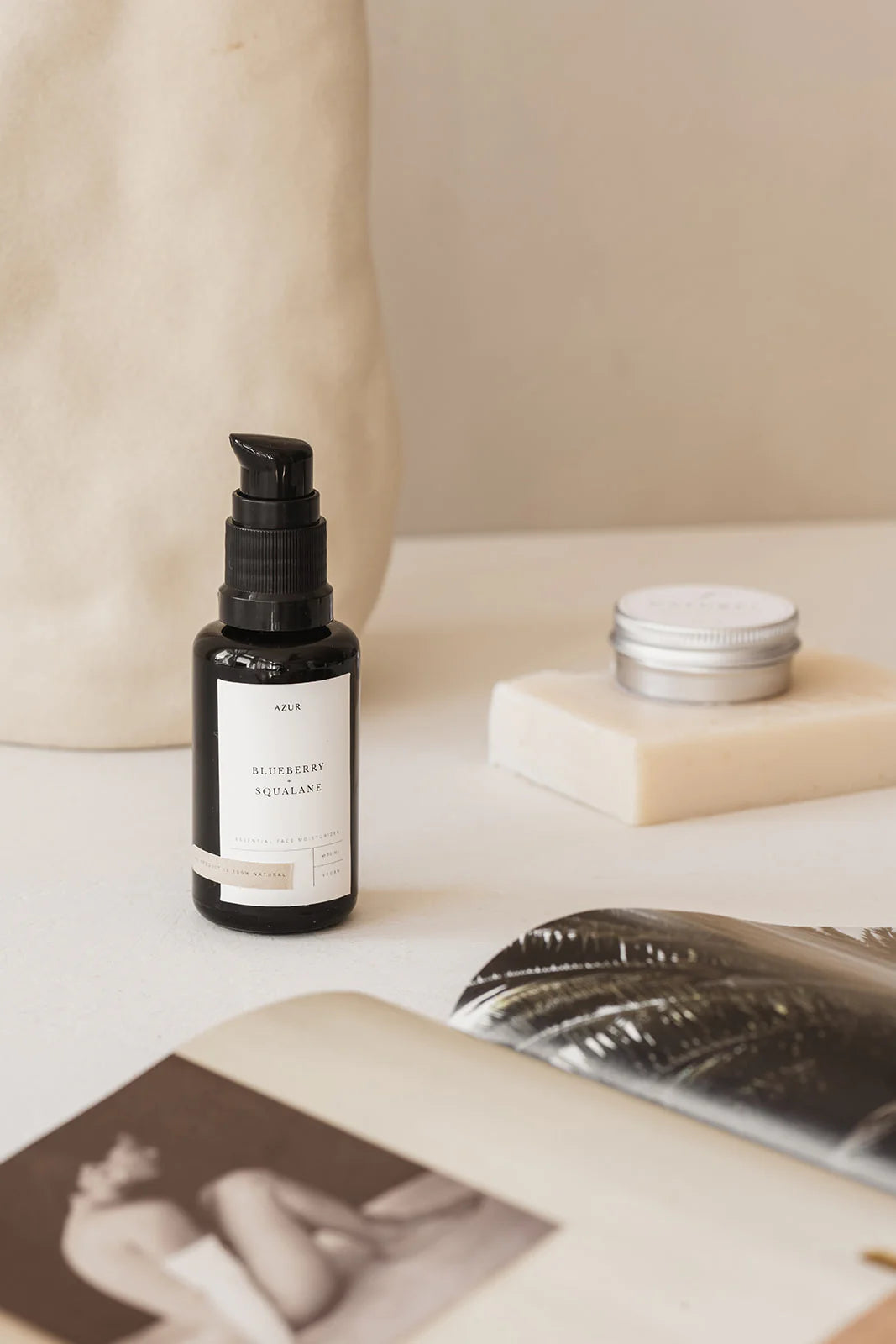 Siero viso naturale AZUR con mirtillo, squalano e enzima di ananas