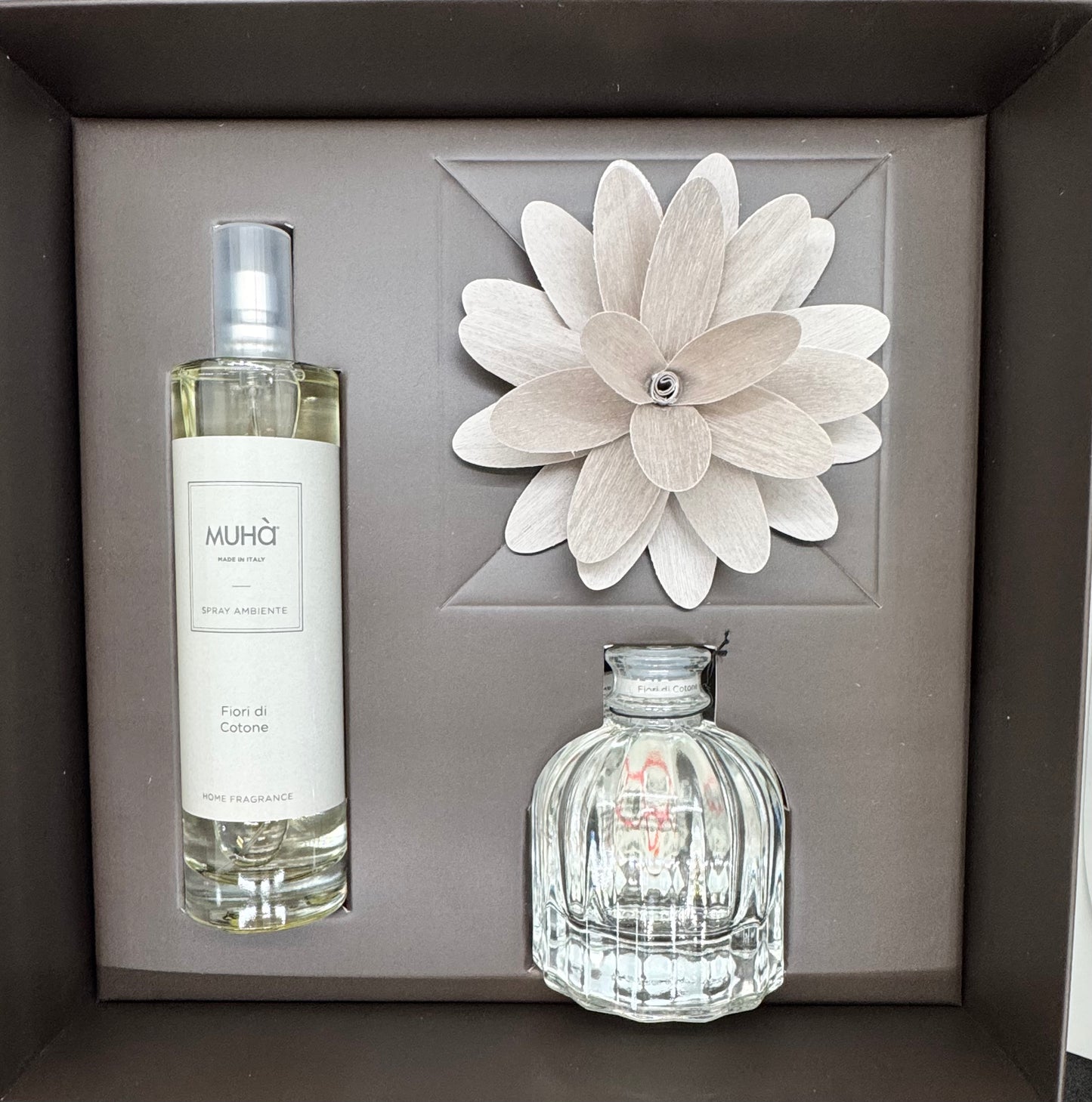 Cofanetto profumatore ambiente Flower con Spray - Idee regalo Profumatore Muhà