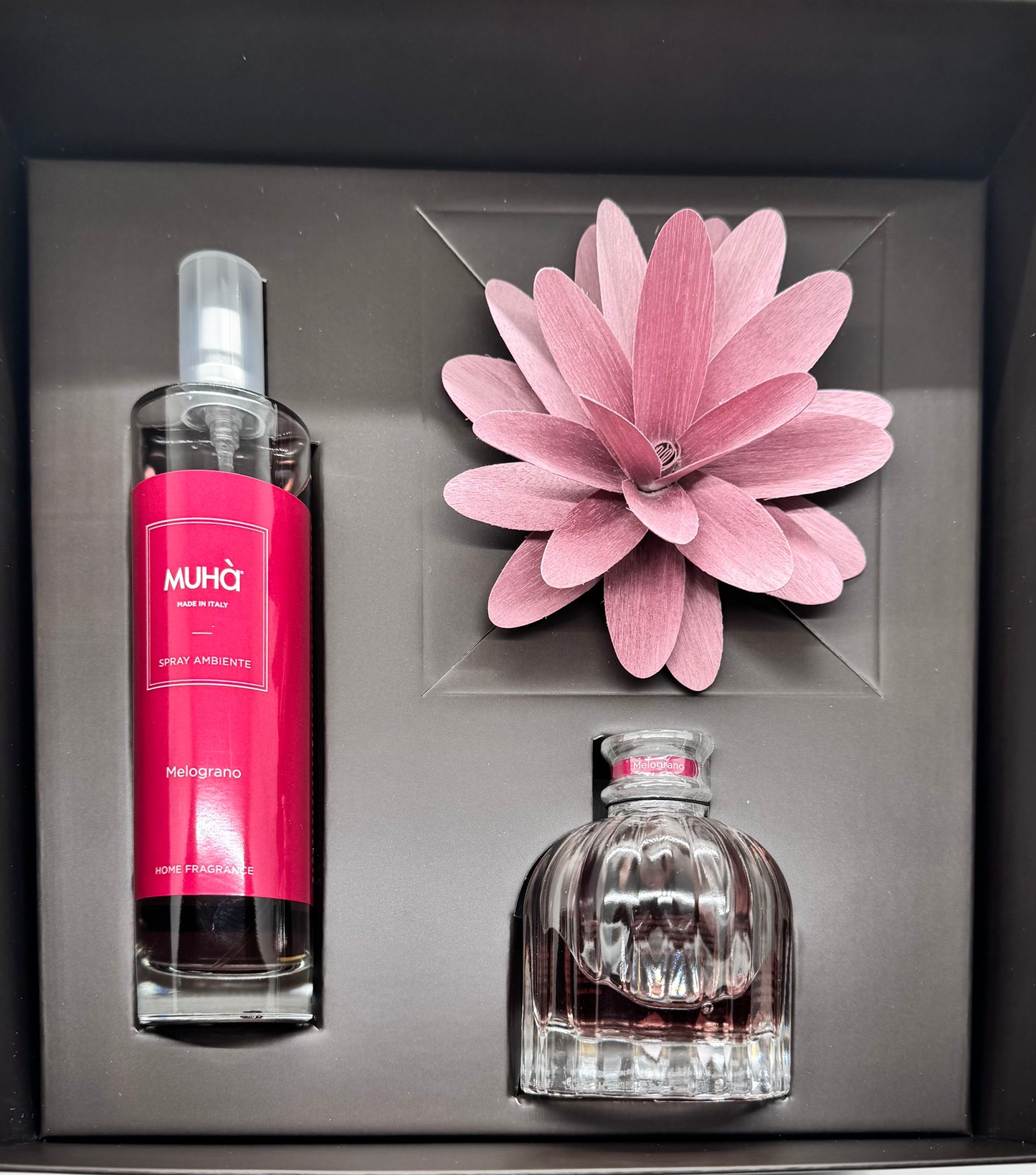 Cofanetto profumatore ambiente Flower con Spray - Idee regalo Profumatore Muhà