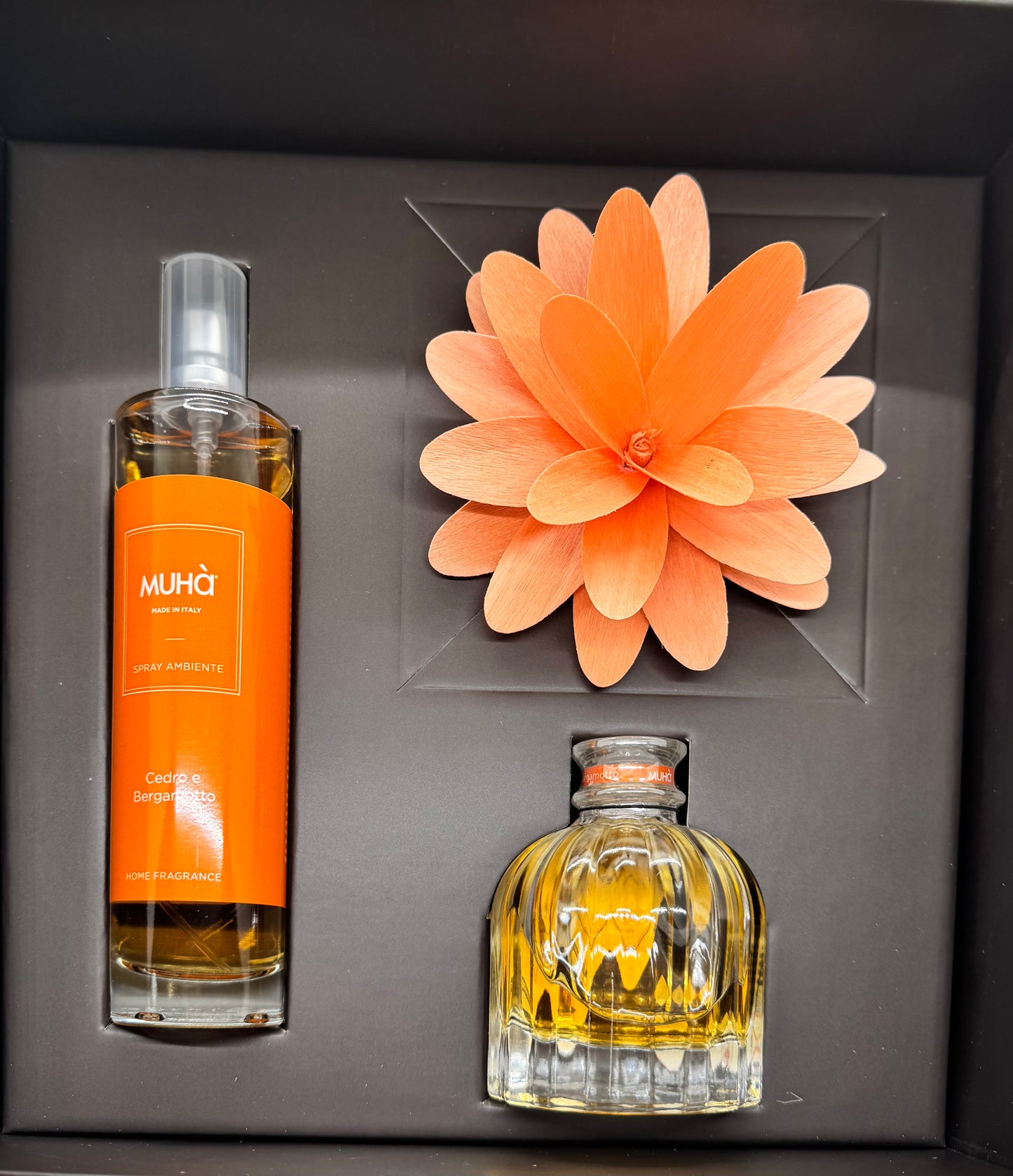 Cofanetto profumatore ambiente Flower con Spray - Idee regalo Profumatore Muhà