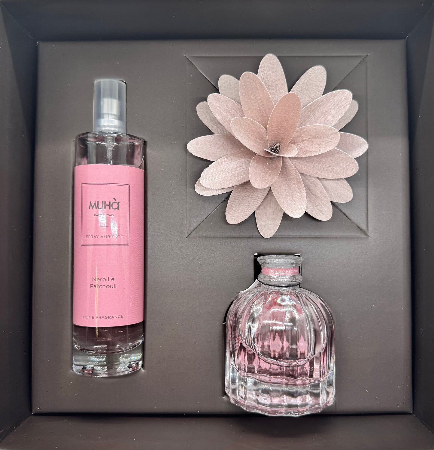 Cofanetto profumatore ambiente Flower con Spray - Idee regalo Profumatore Muhà