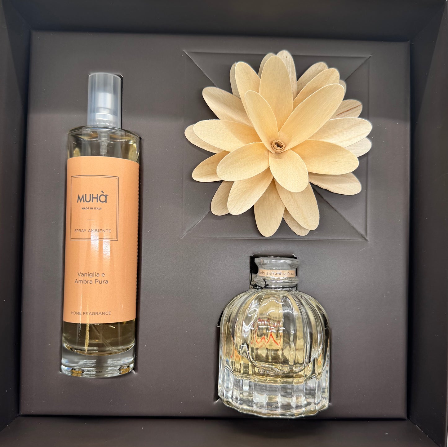 Cofanetto profumatore ambiente Flower con Spray - Idee regalo Profumatore Muhà
