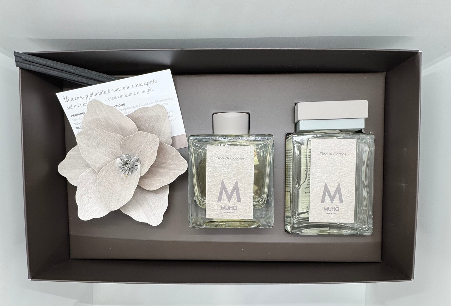 Cofanetto profumatore ambiente Magnolia e bacchette Muhà