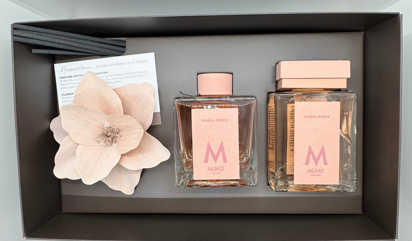Cofanetto profumatore ambiente Magnolia e bacchette Muhà