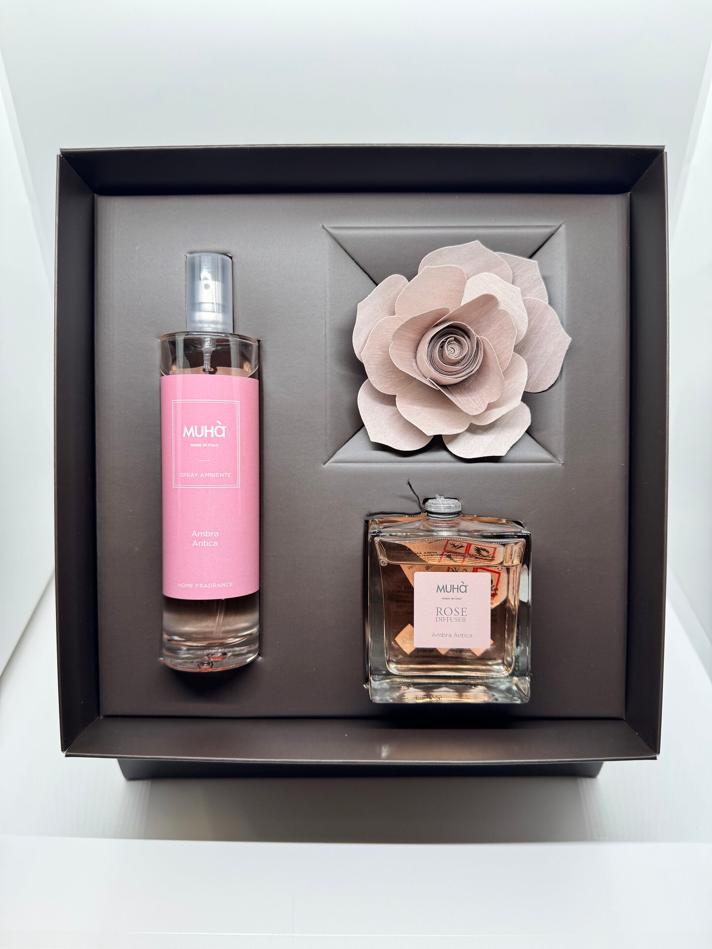 Cofanetto profumatore ambiente Rosa con Spray - Idee regalo Profumatore Muhà