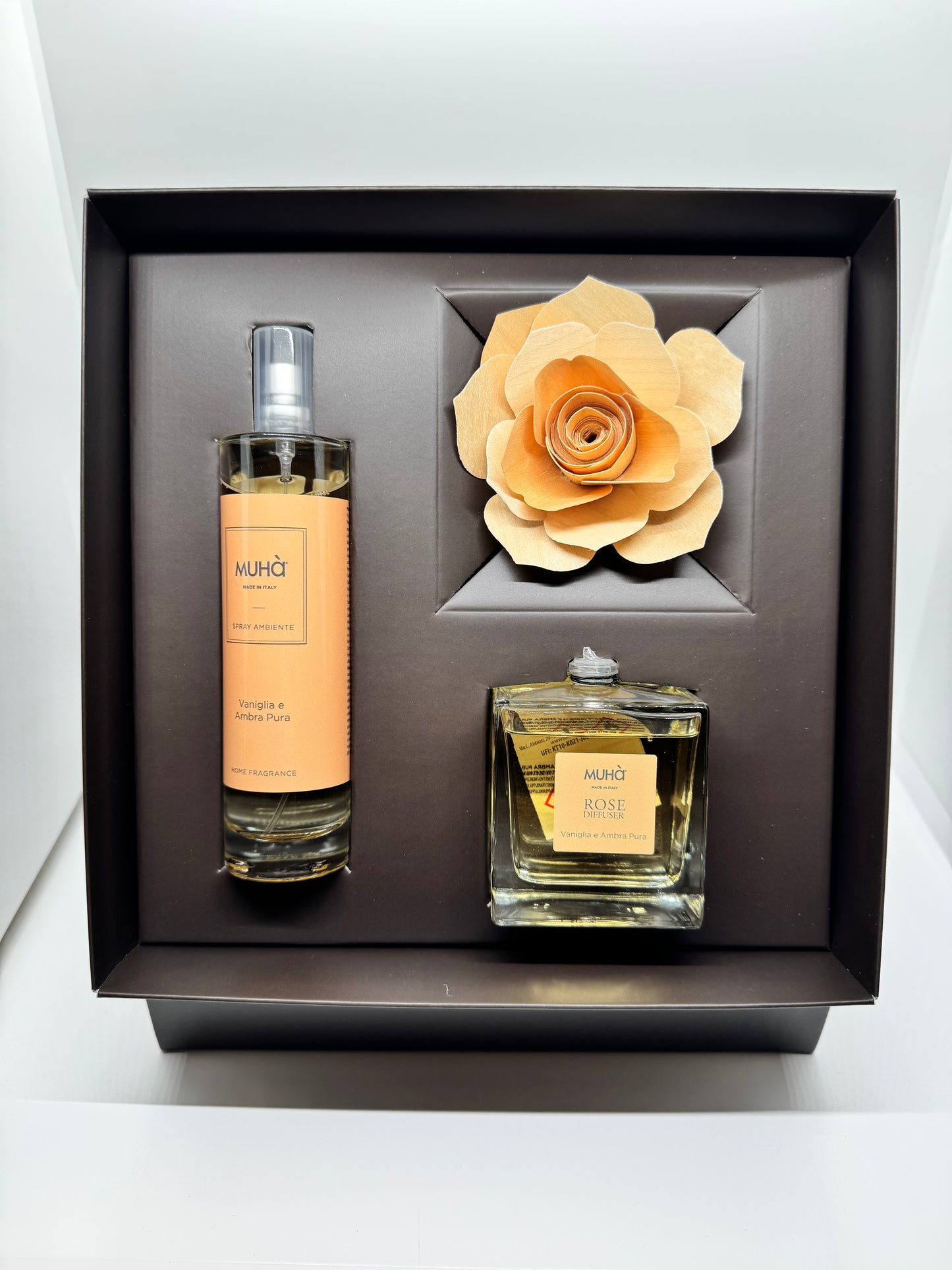 Cofanetto profumatore ambiente Rosa con Spray - Idee regalo Profumatore Muhà