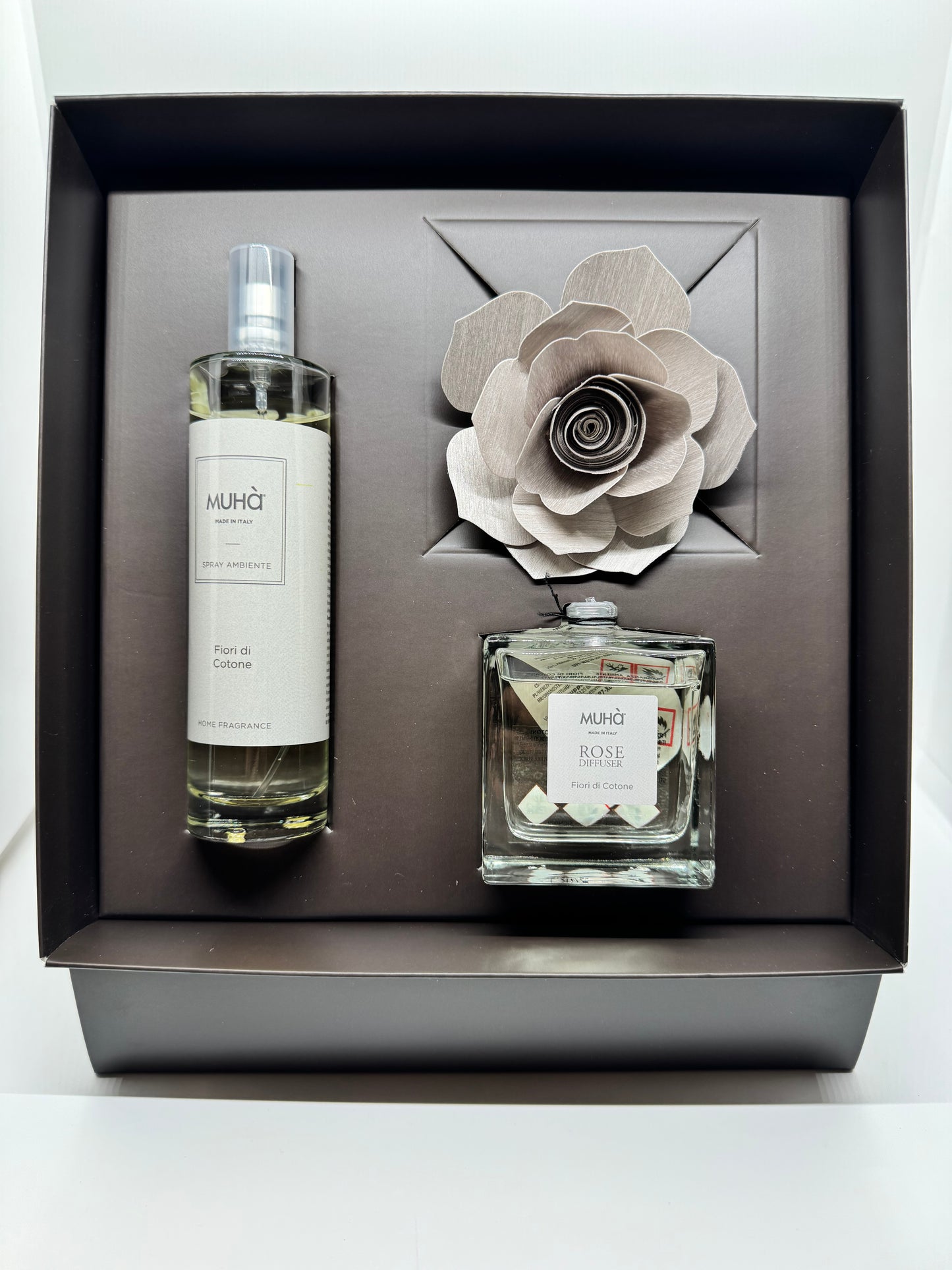 Cofanetto profumatore ambiente Rosa con Spray - Idee regalo Profumatore Muhà