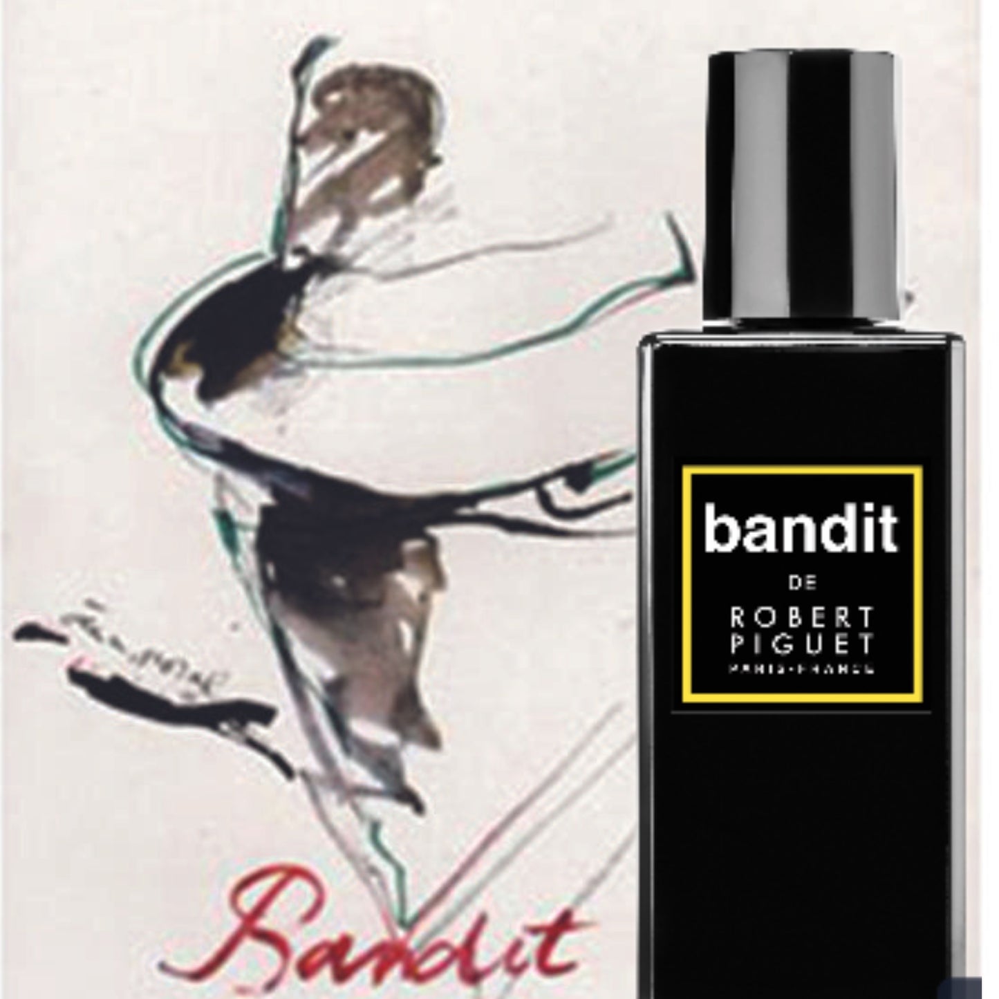 Flacone profumo Bandit Robert Piguet Eau de Parfum 100 ml con donna vintage