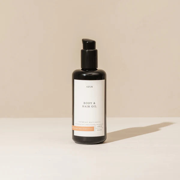 Olio naturale per corpo e capelli AZUR con squalano, idratante e profumato