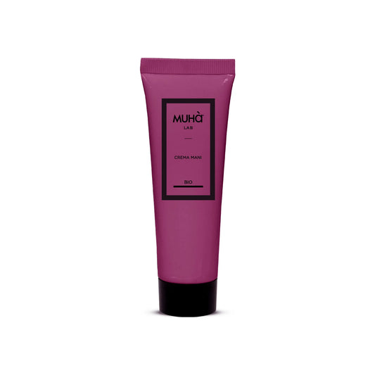 Crema mani bio MUHÀ Cuoio e Lampone con fragranza intensa e speziata