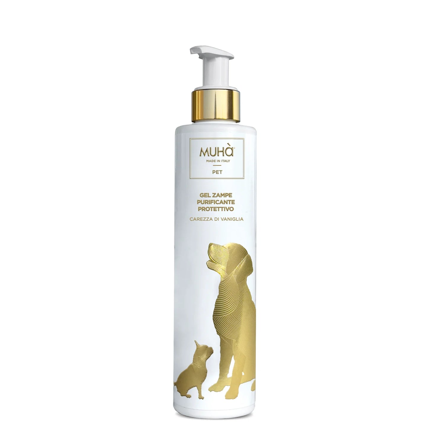 Gel MUHÀ purificante per zampette di cane con aloe, tea tree e profumo vanigliato