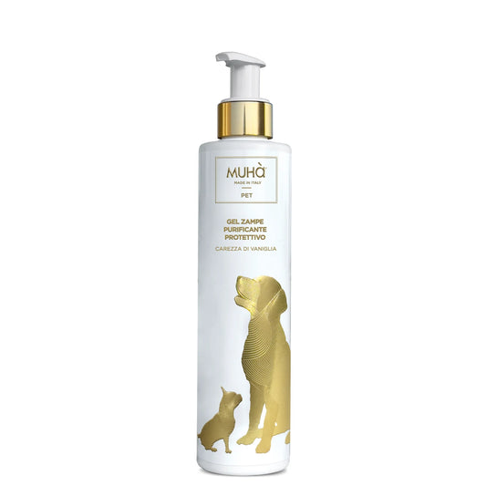 Gel MUHÀ purificante per zampette di cane con aloe, tea tree e profumo vanigliato