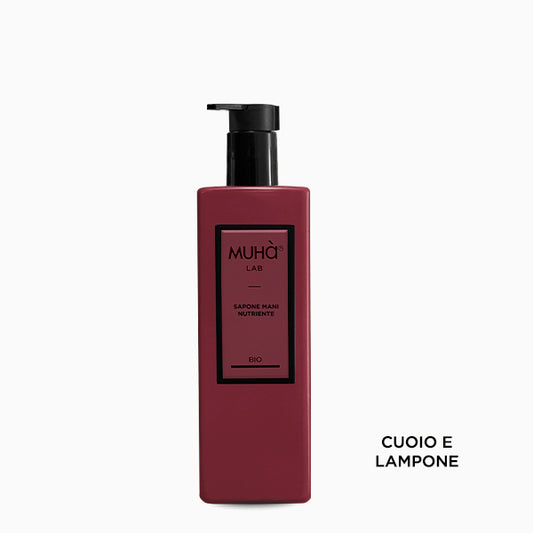 Sapone mani MUHÀ Cuoio e Lampone bionaturale con profumo elegante