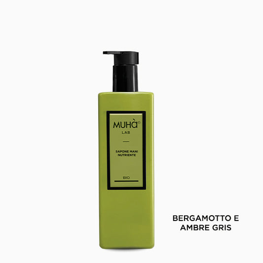 Sapone mani MUHÀ Bergamotto e Ambre Gris bio nutriente e profumato