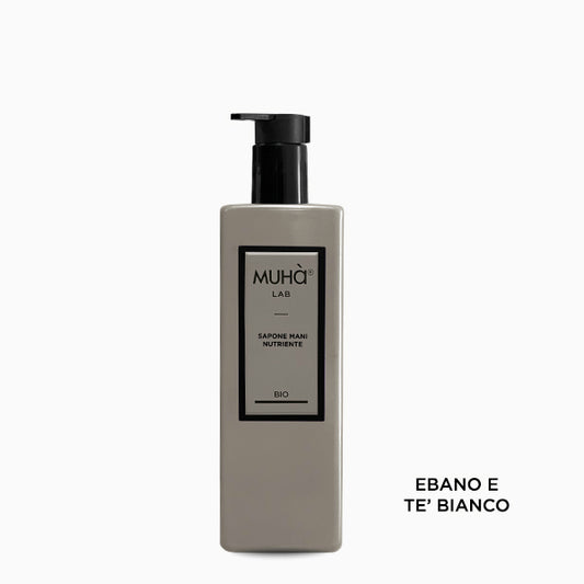 Sapone mani MUHÀ Ebano e Tè Bianco bionaturale profumato e idratante